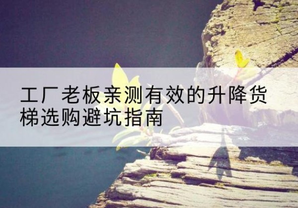 行唐升降货梯怎么选-工厂老板亲测有效的升降货梯选购避坑指南